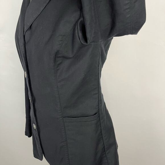 VTG J.JILL Black Single Breasted Stretchy Light Unlined Blazer/Jacket 10 Classic - Picture 4 of 9